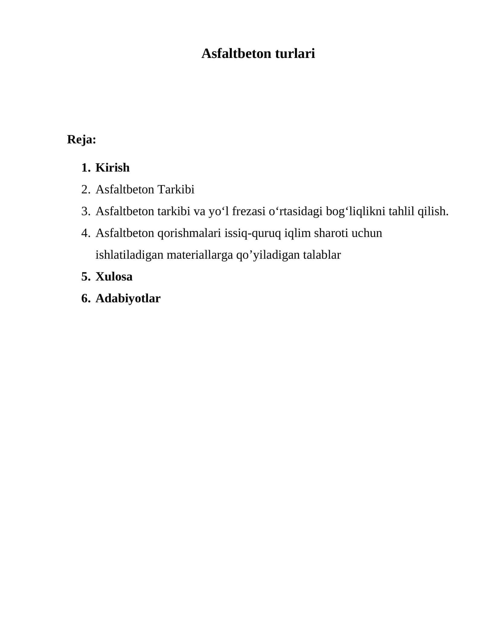 Asfaltbeton turlari