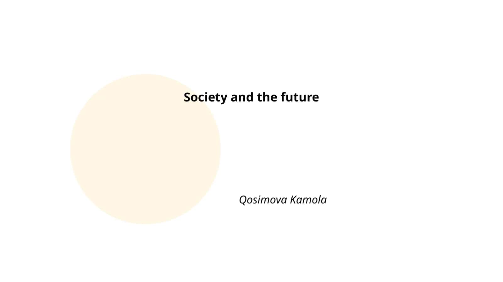 Society and the Future