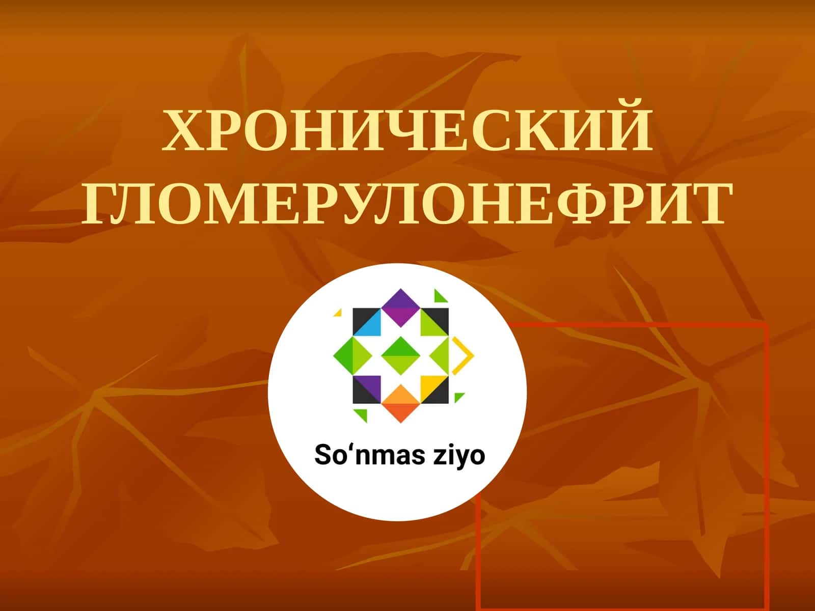 ХРОНИЧЕСКИЙ ГЛОМЕРУЛОНЕФРИТ