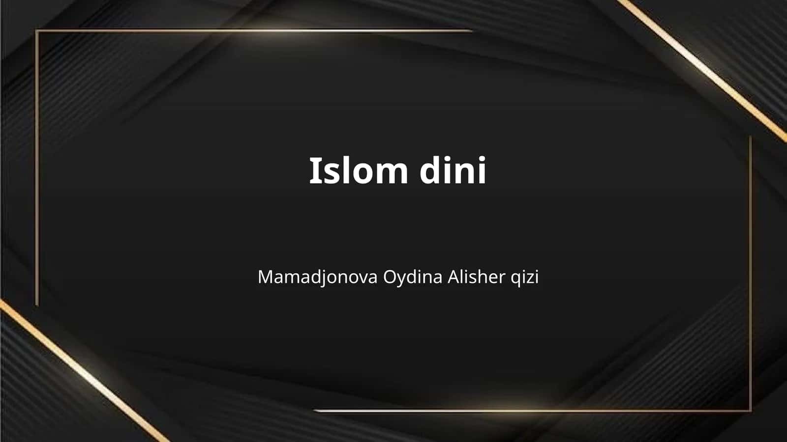 Islom dini
