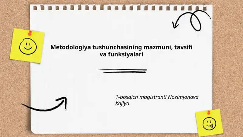 Metodologiya tushunchasining mazmuni, tavsifi va funksiyalari