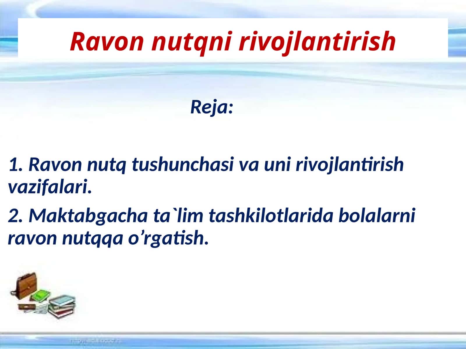 Ravon nutqni rivojlantirish