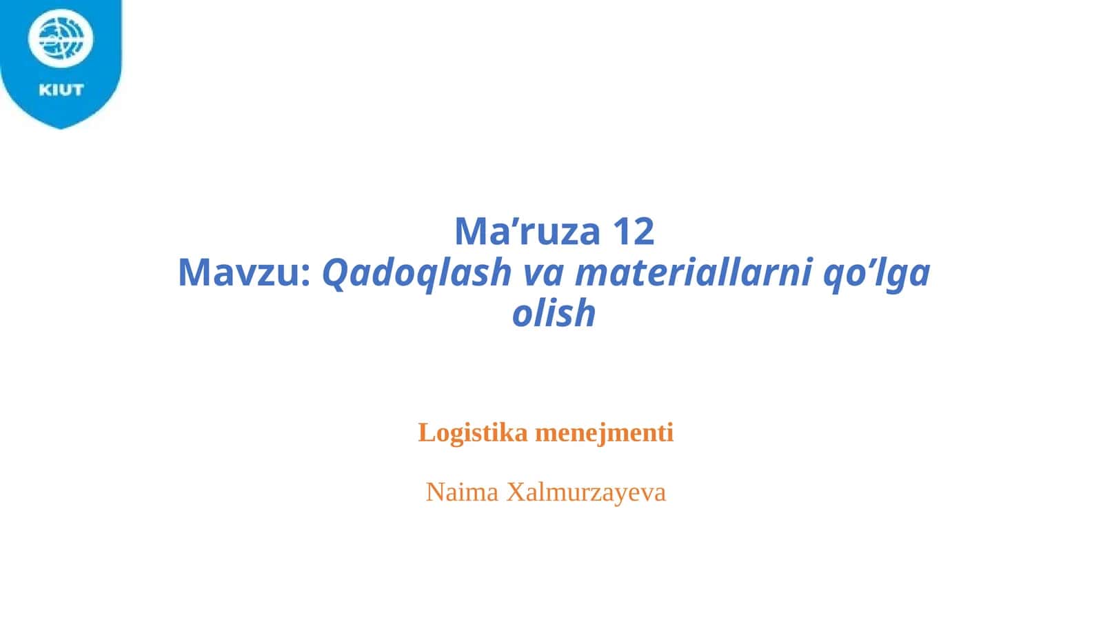 Qadoqlash va materiallarni qo'lga olish
