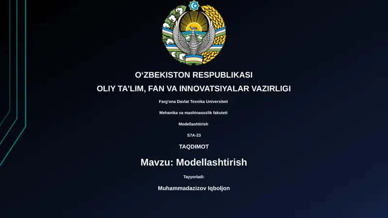 Modellashtirish