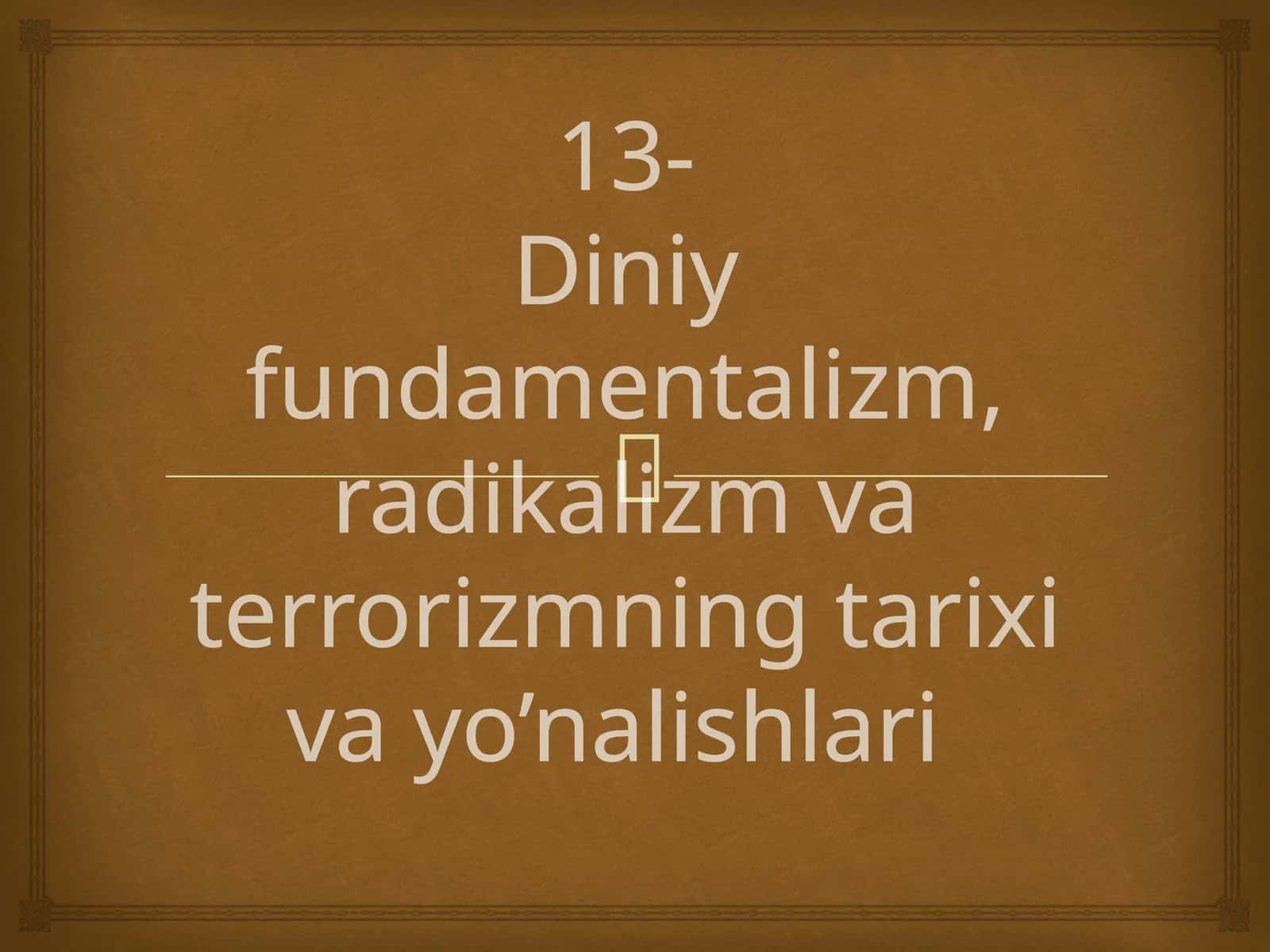 Radikalizm va terrorizmning tarixi