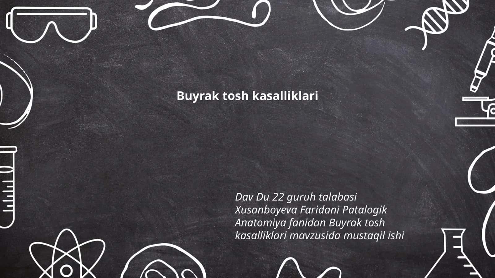Buyrak tosh kasalliklari
