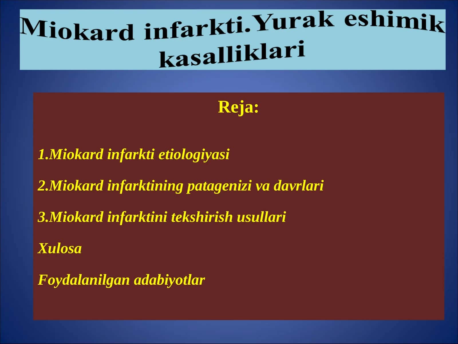 MIOKARD INFARKTI