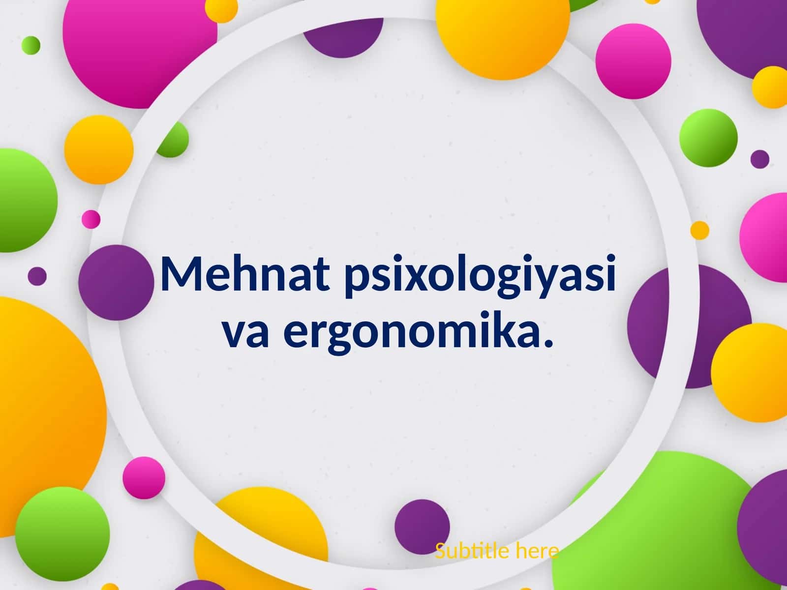 Mehnatpsixologiyasi va ergonomika