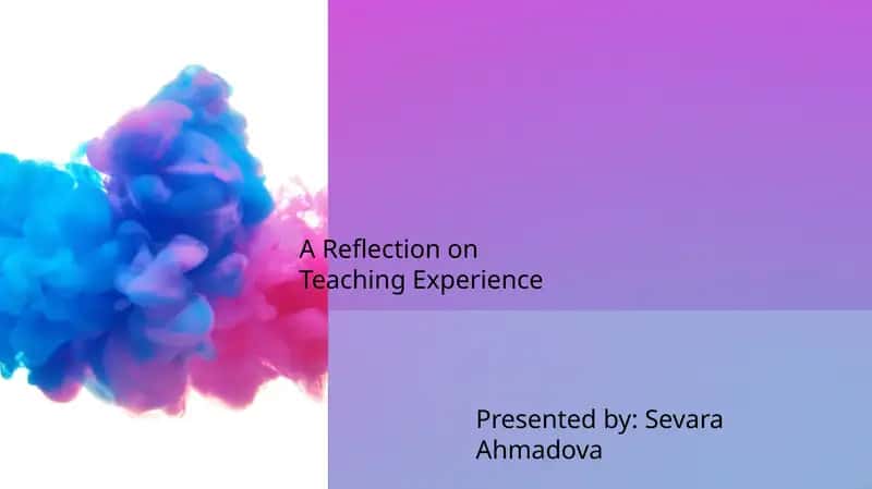 A Reflection on Teaching Experience