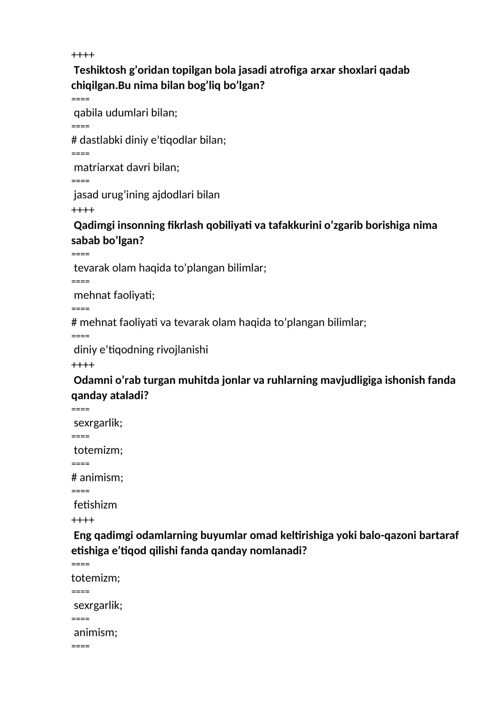 Qadimgi insonning fikrlash qobiliyati va tafakkurini o’zgarib borishiga nima sabab bo’lgan?