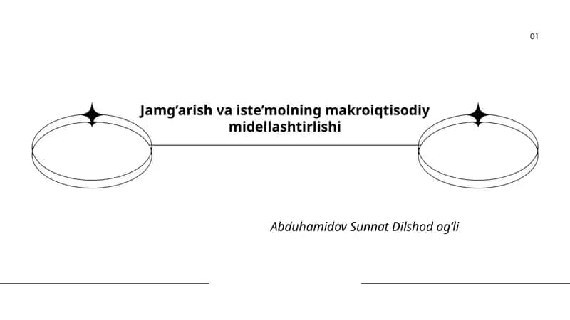 Jamg’arish va iste’molning makroiqtisodiy midellashtirlishi