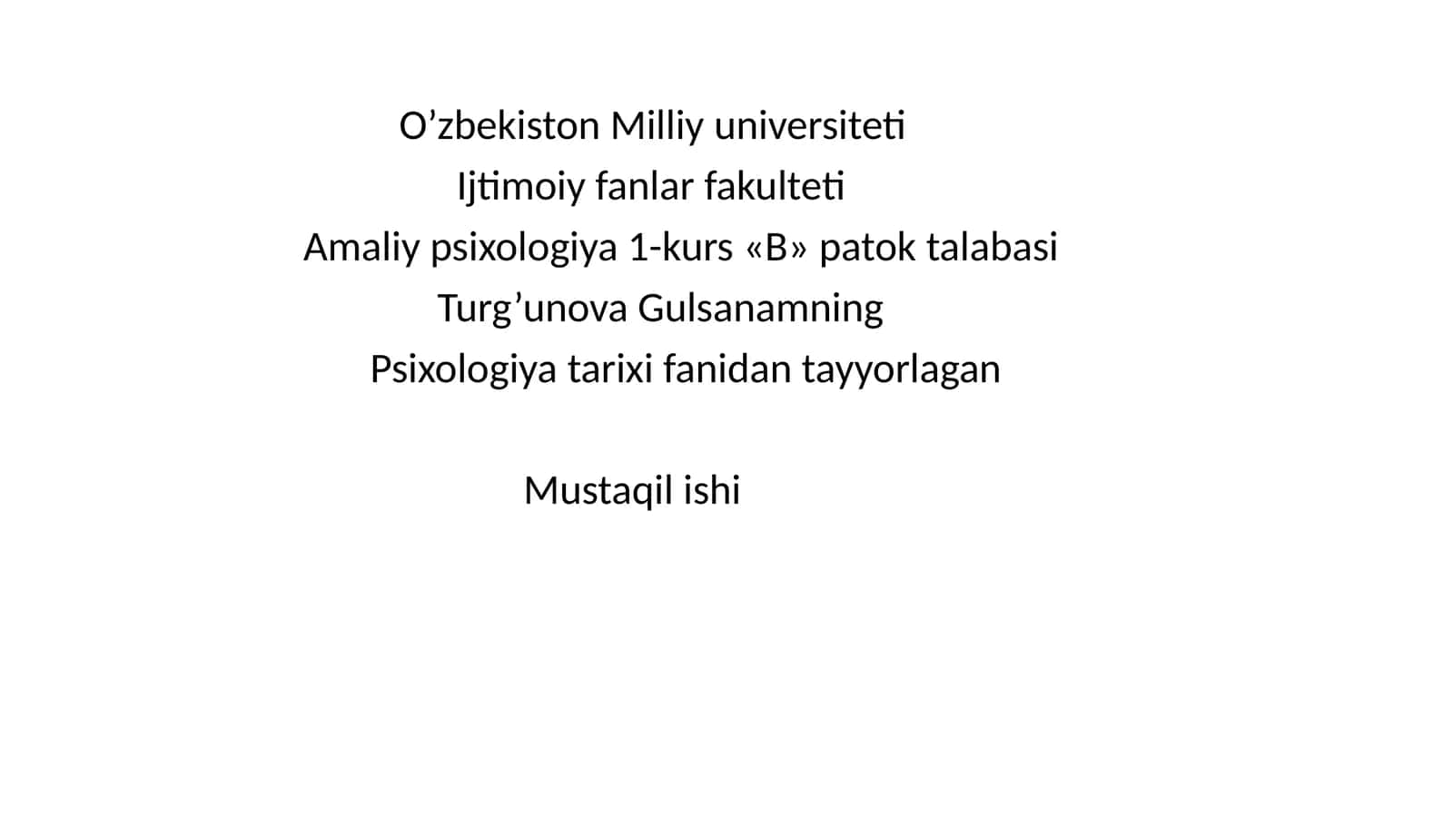 Karl Yungning analitik psixologiyasi
