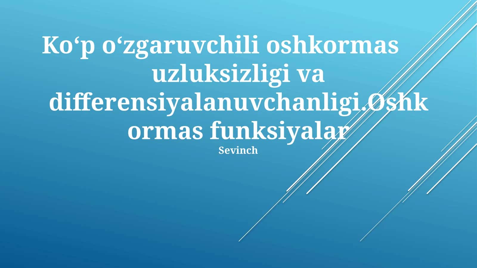 Ko‘p o‘zgaruvchili oshkormas
