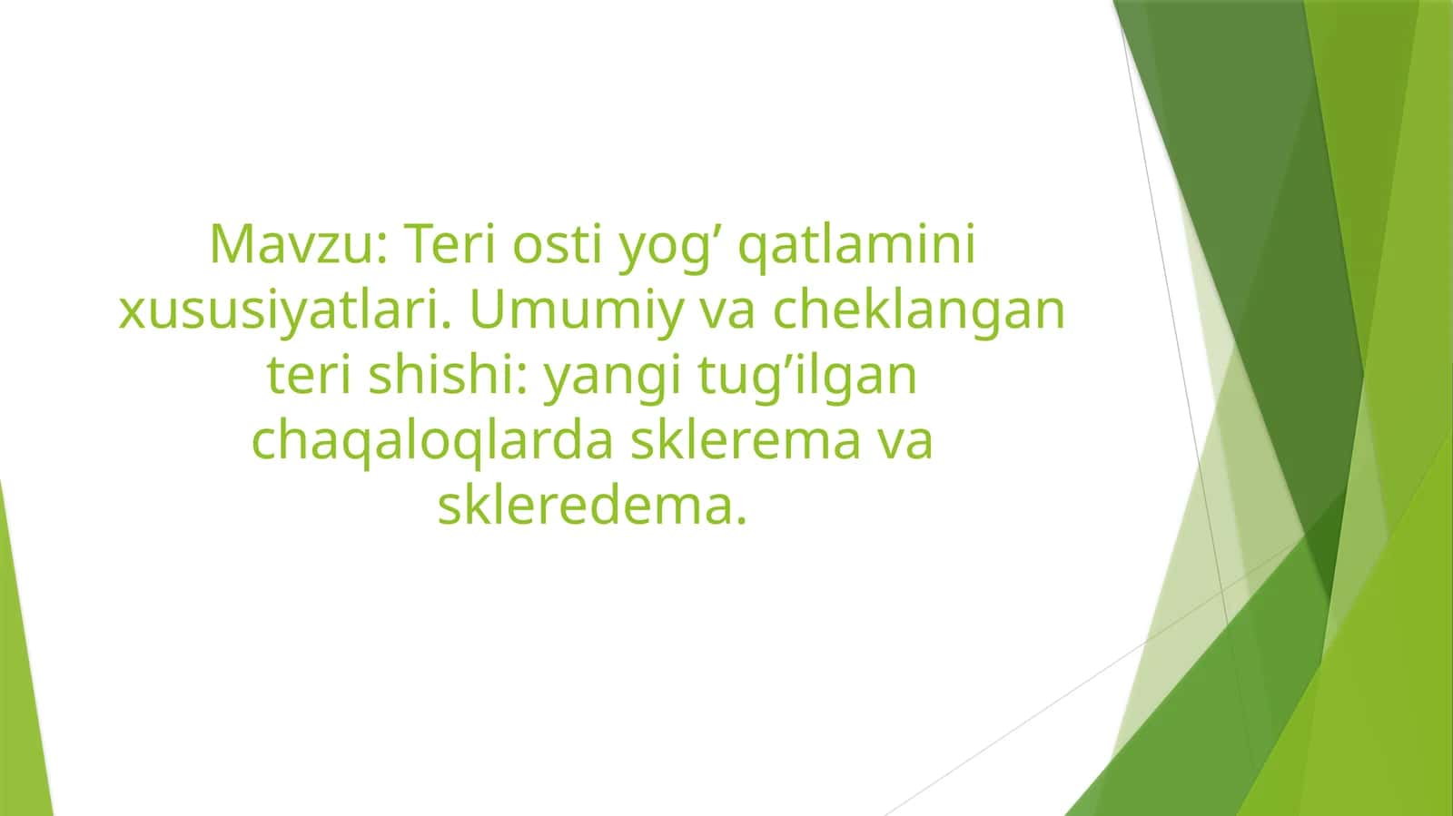 Teri osti yog’ qavati (embriologik jarayon)