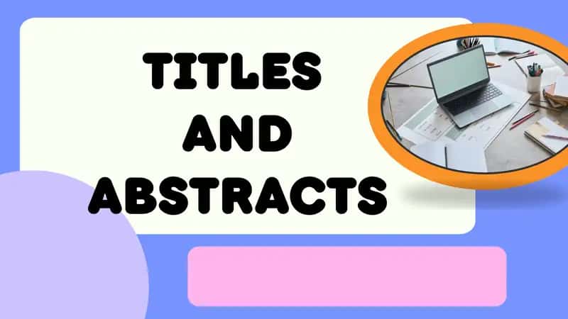 Mahsulot nomi: Titles and Abstracts