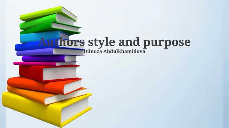 Authors style and purpose