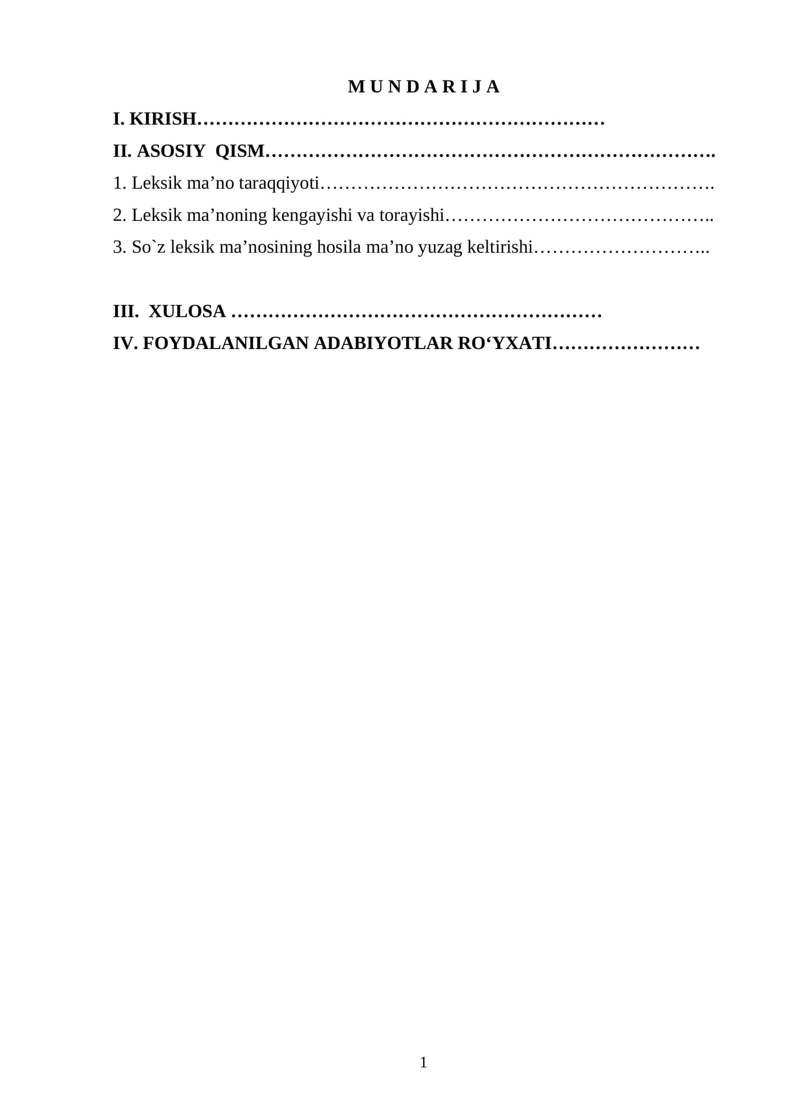 Leksik ma’no taraqqiyoti