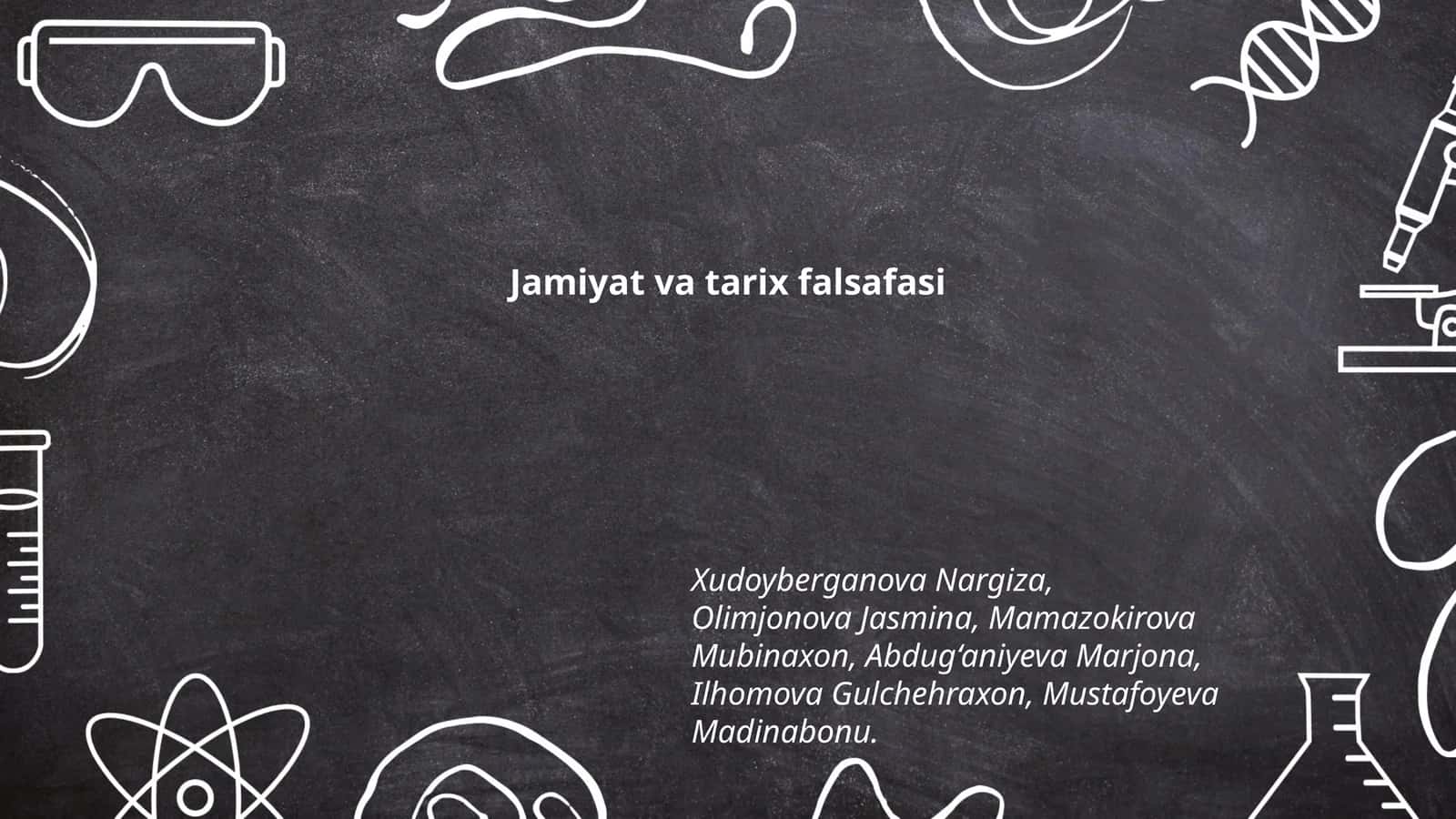 Jamiyat va tarix falsafasi