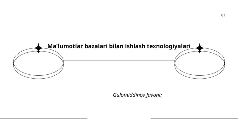 Ma'lumotlar bazalari bilan ishlash texnologiyalari