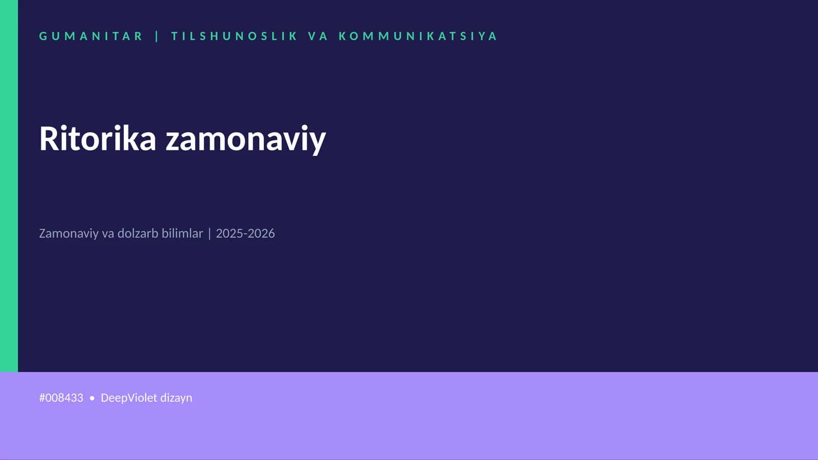 Ritorika zamonaviy