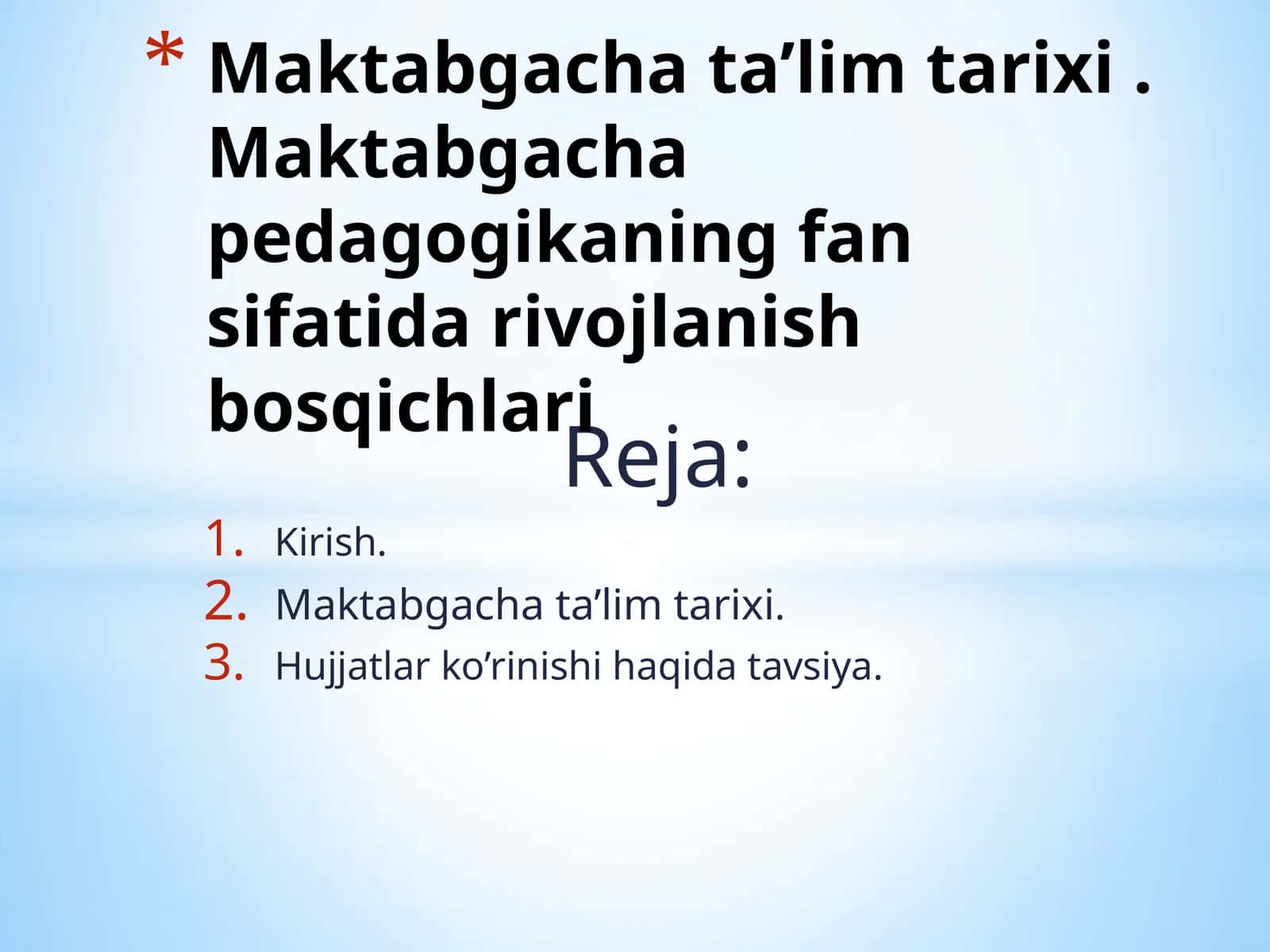 Maktabgacha ta’lim tarixi . Maktabgacha pedagogikaning fan sifatida rivojlanish bosqichlari
