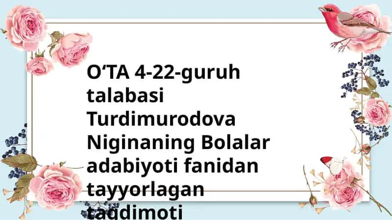 Mavzu: Xudoyberdi Toʻxtaboyevning "Munglikoʻzlar" qissasida jinoyatchilik koʻchasi ga kirib qolgan bolalar obrazini