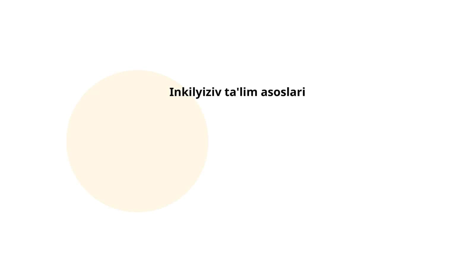 Inkilyiziv ta'lim asoslari