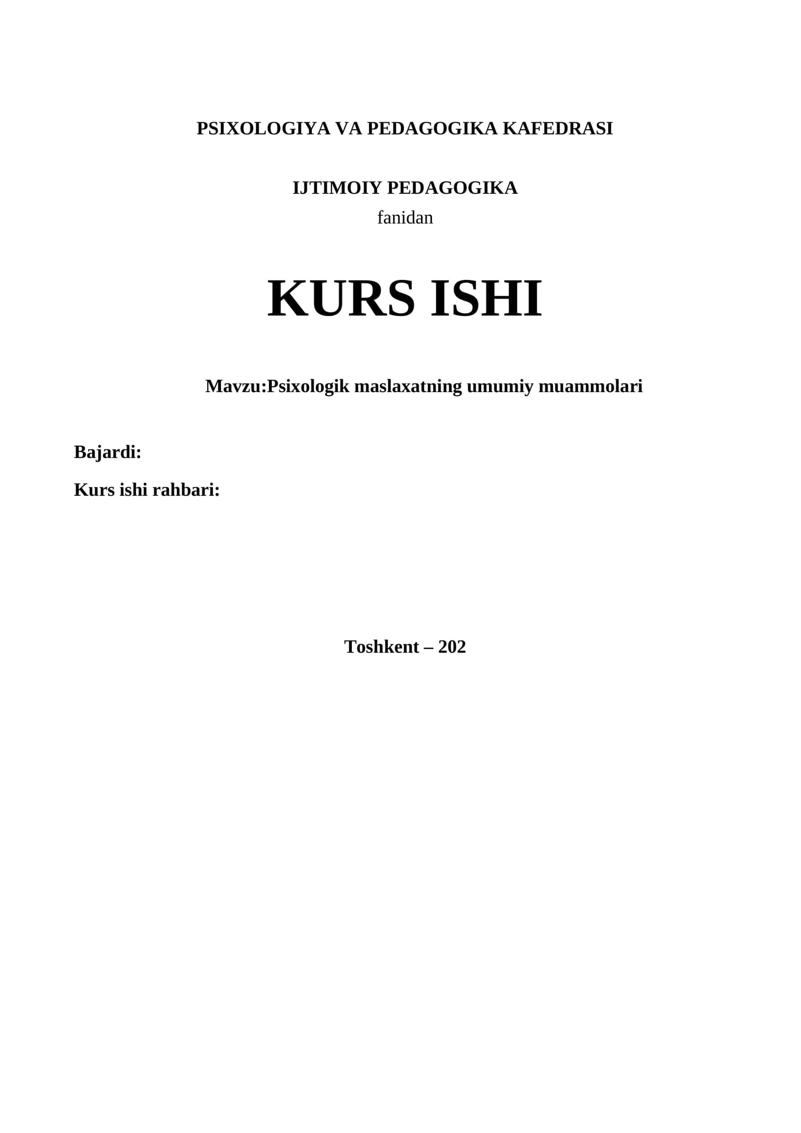 Psixologik maslahatning umumiy muammolari