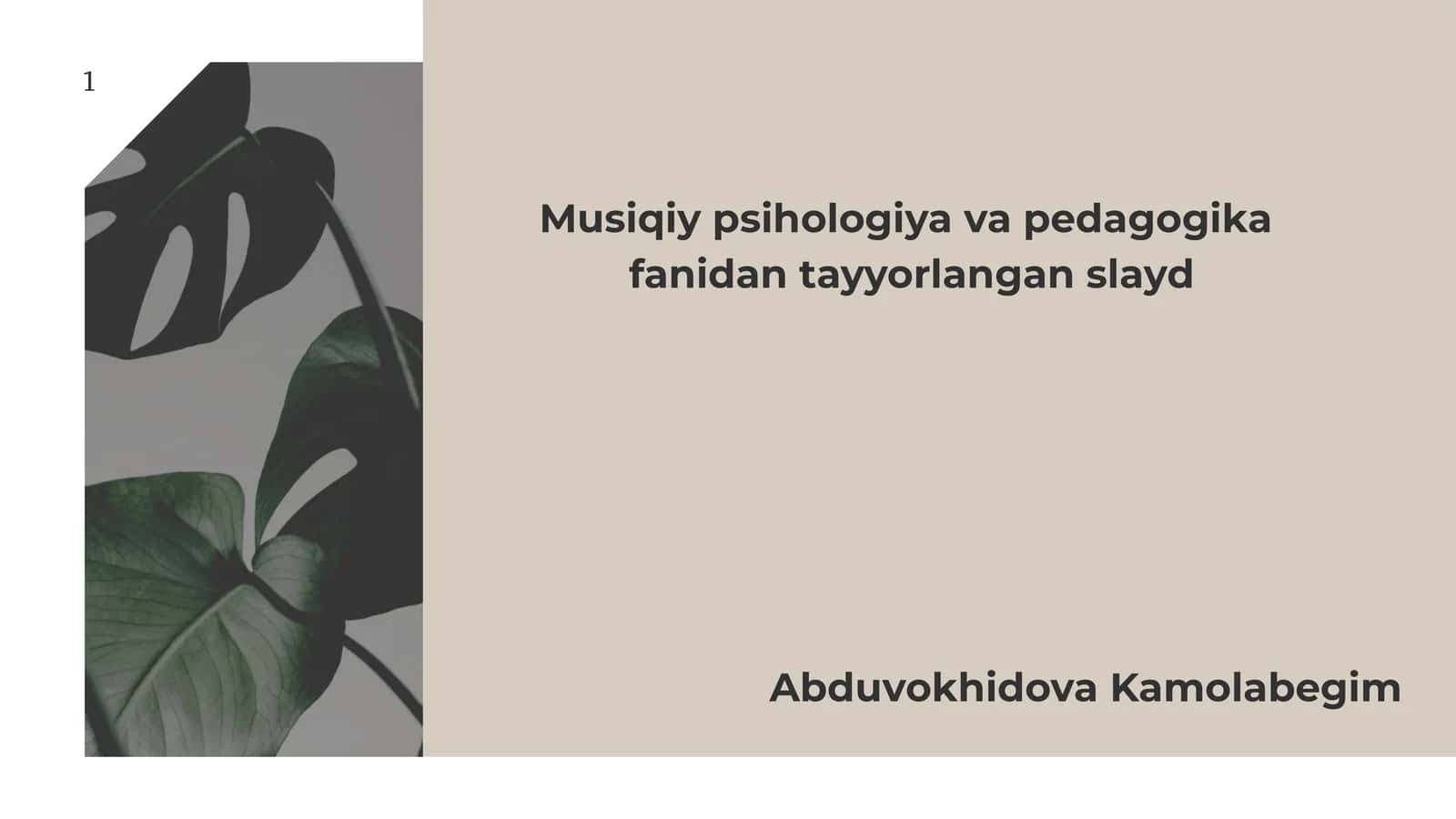 Musiqiy psihologiya va pedagogika
