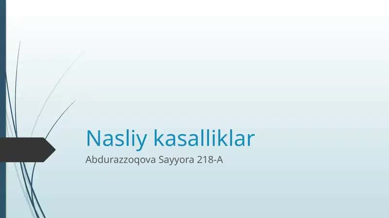 Nasliykasalliklar