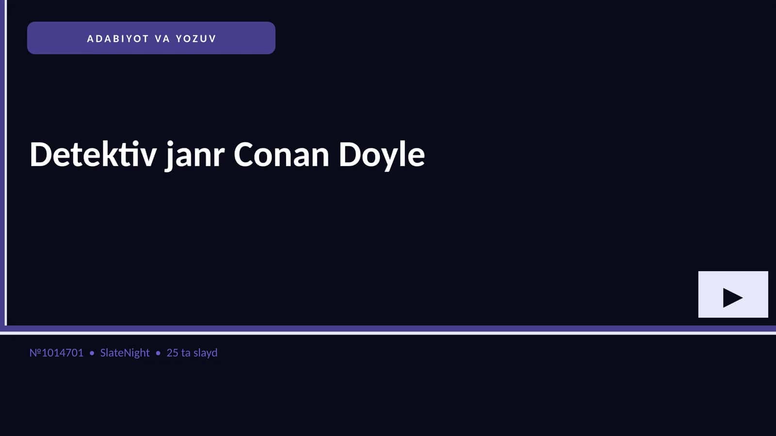 Detektiv janr Conan Doyle