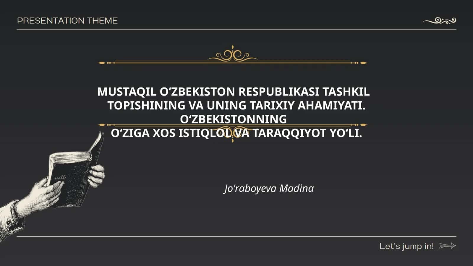 MUSTAQIL O‘ZBEKISTON RESPUBLIKASI TASHKIL