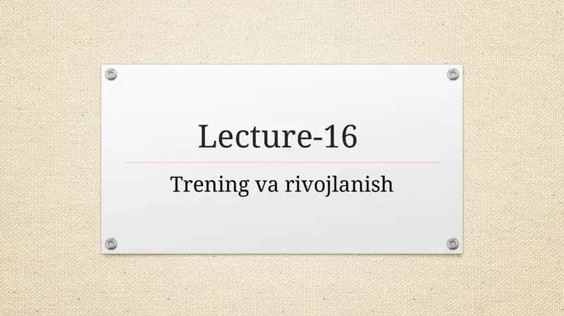 Trening varivojlanish