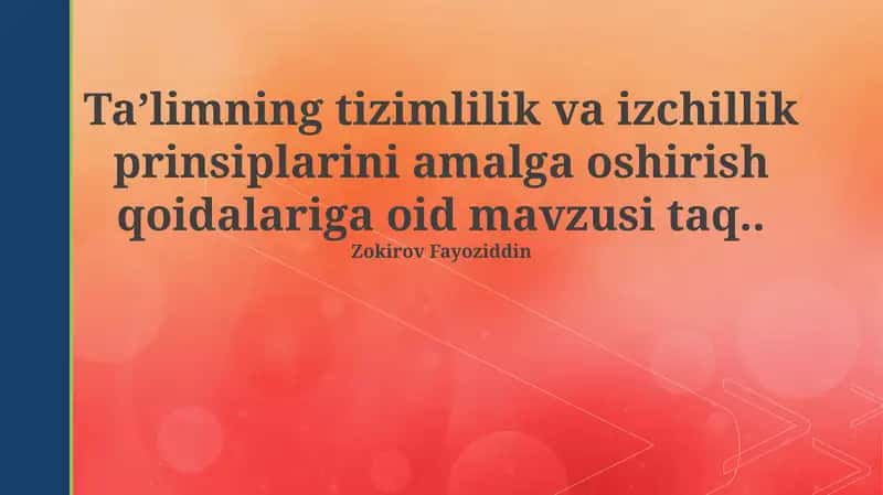 Sistemalilik va Izchillik: Asosiy Tushunchalar