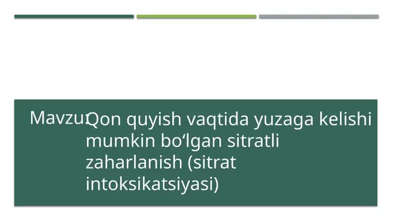 Sitratli zaharlanish