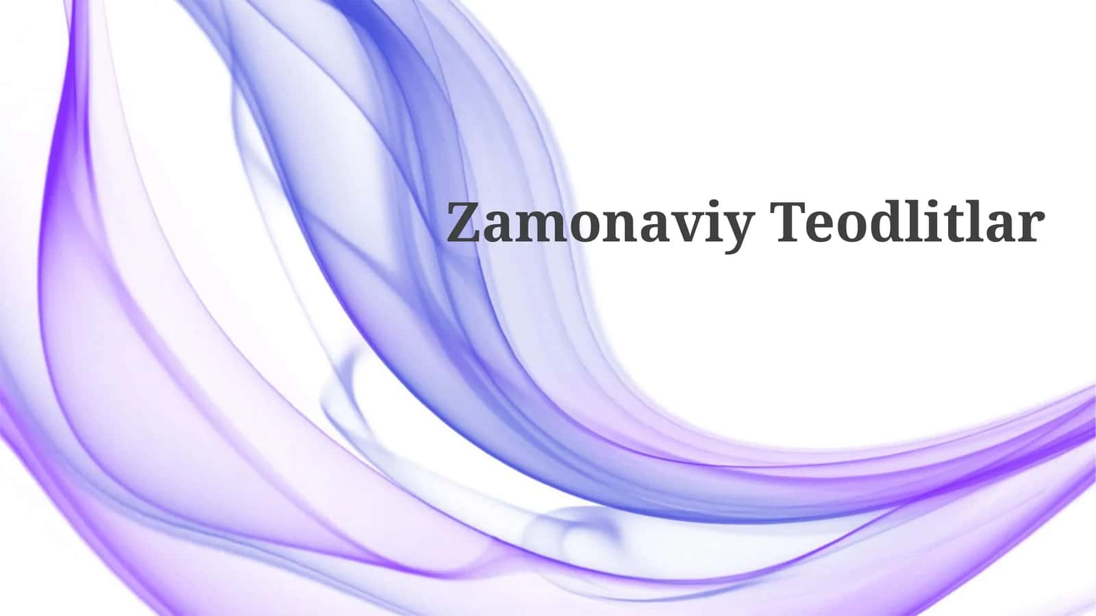 Zamonaviy Teodlitlar