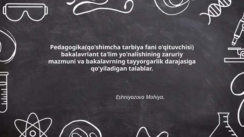 Pedagogika(yo'nalish bilan)
