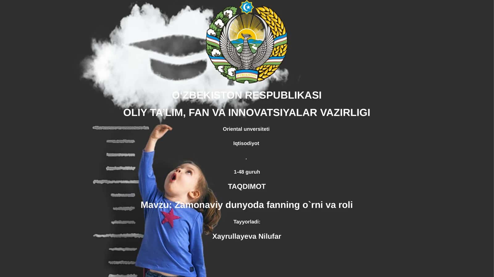 Zamonaviy dunyoda fanning o`rni va roli