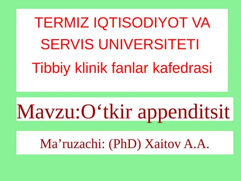 O‘tkirappenditsit