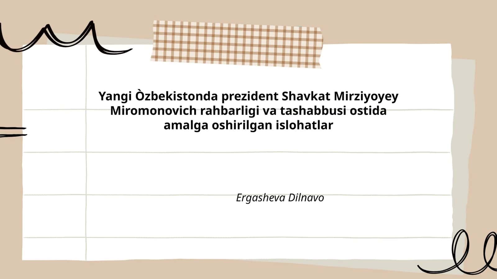Ta'lim sohasidagi islohotlar