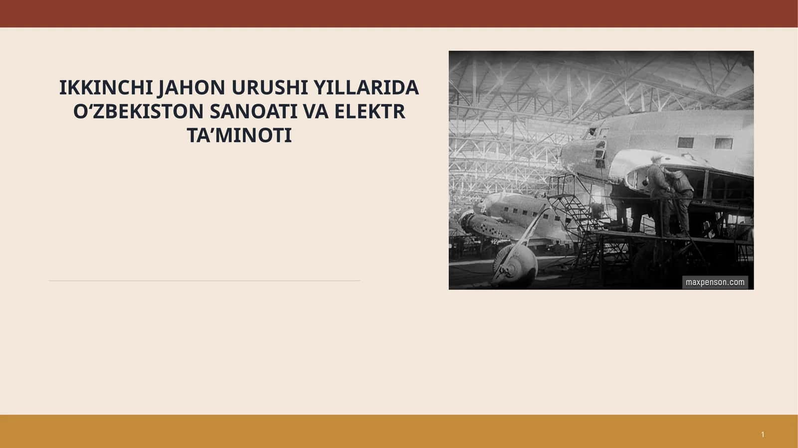 IKKINCHI JAHON URUSHI YILLARIDA