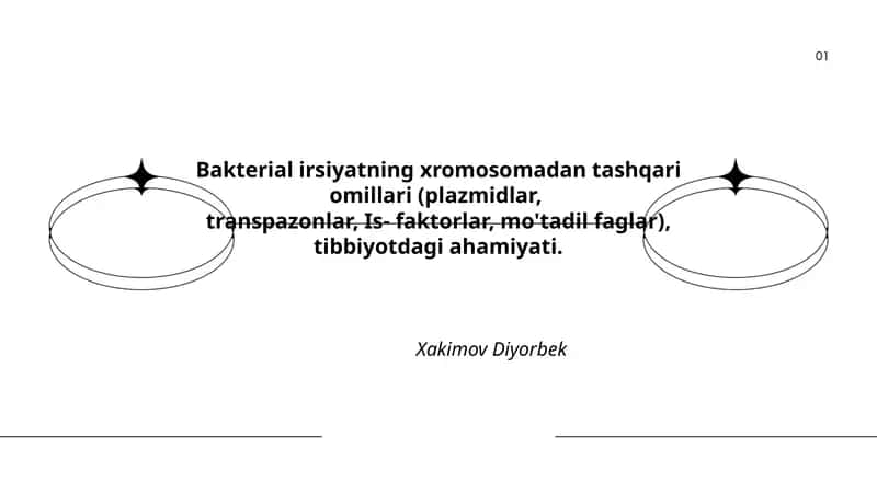 Plazmidlarning tuzilishi va replikatsiya