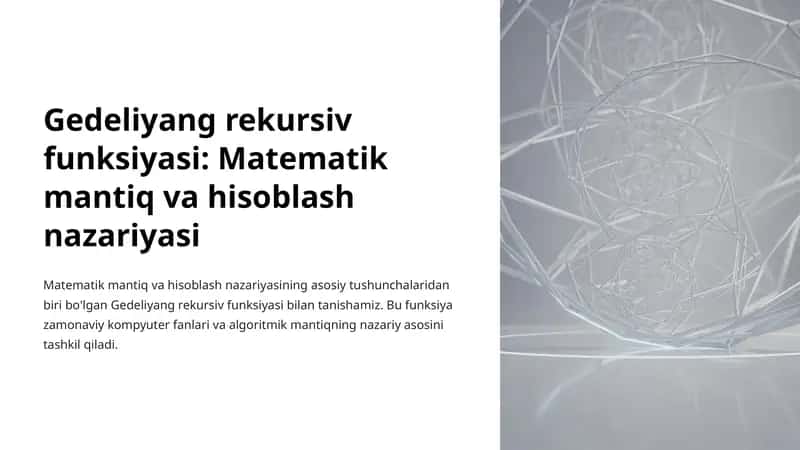 Gedeliyang rekursiv funksiyasi