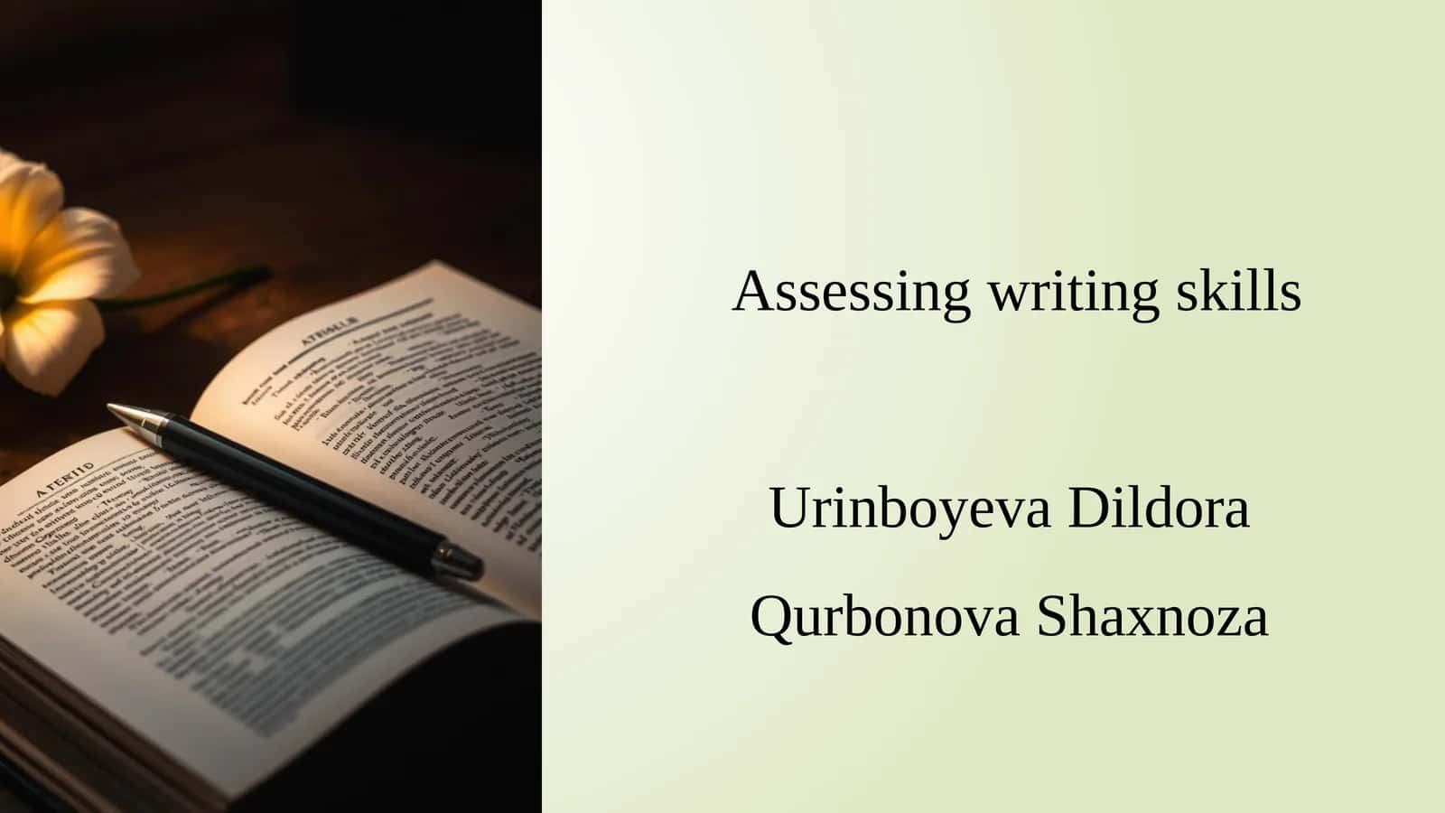 Assessing writing skills