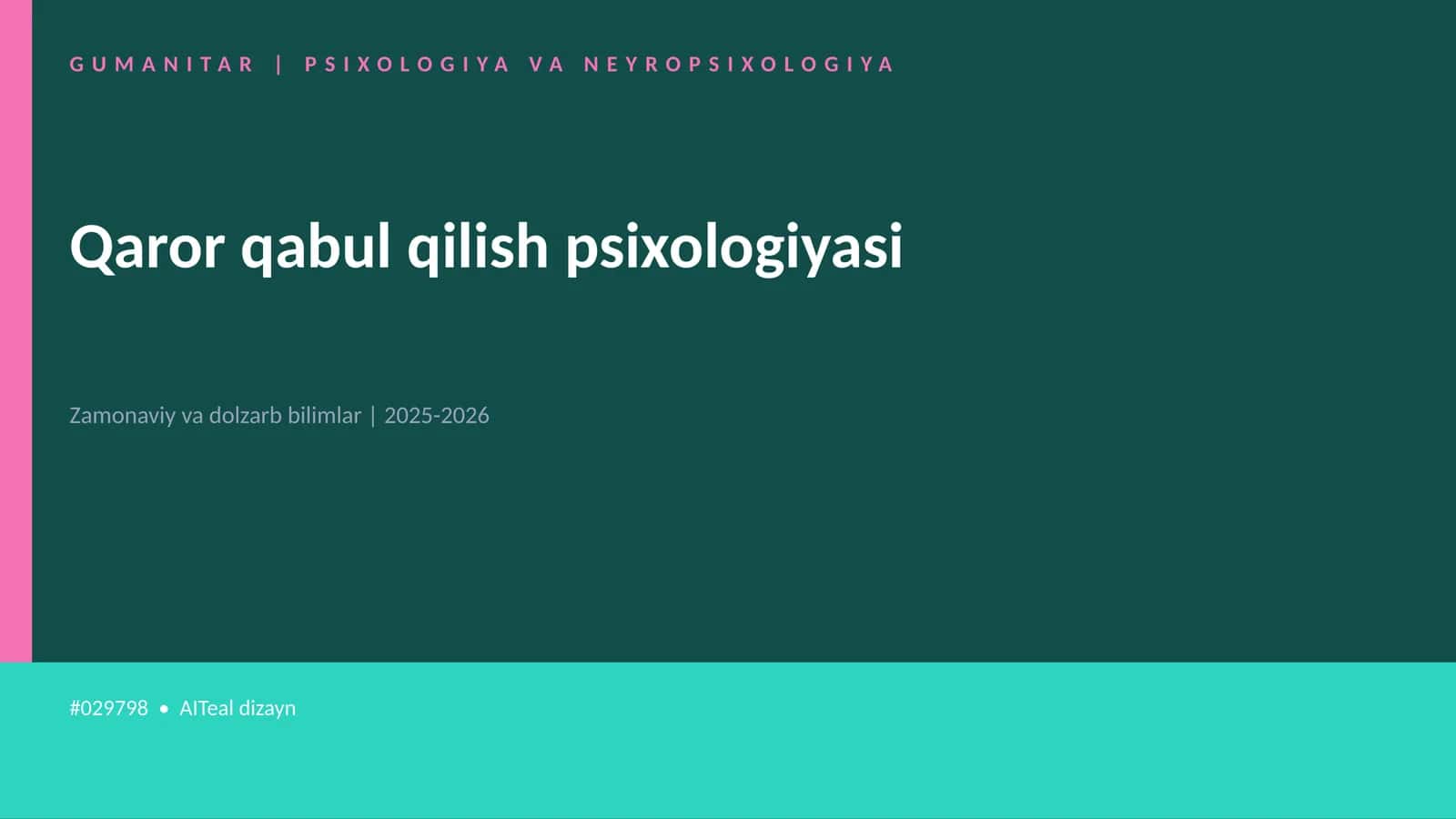 Qaror qabul qilish psixologiyasi