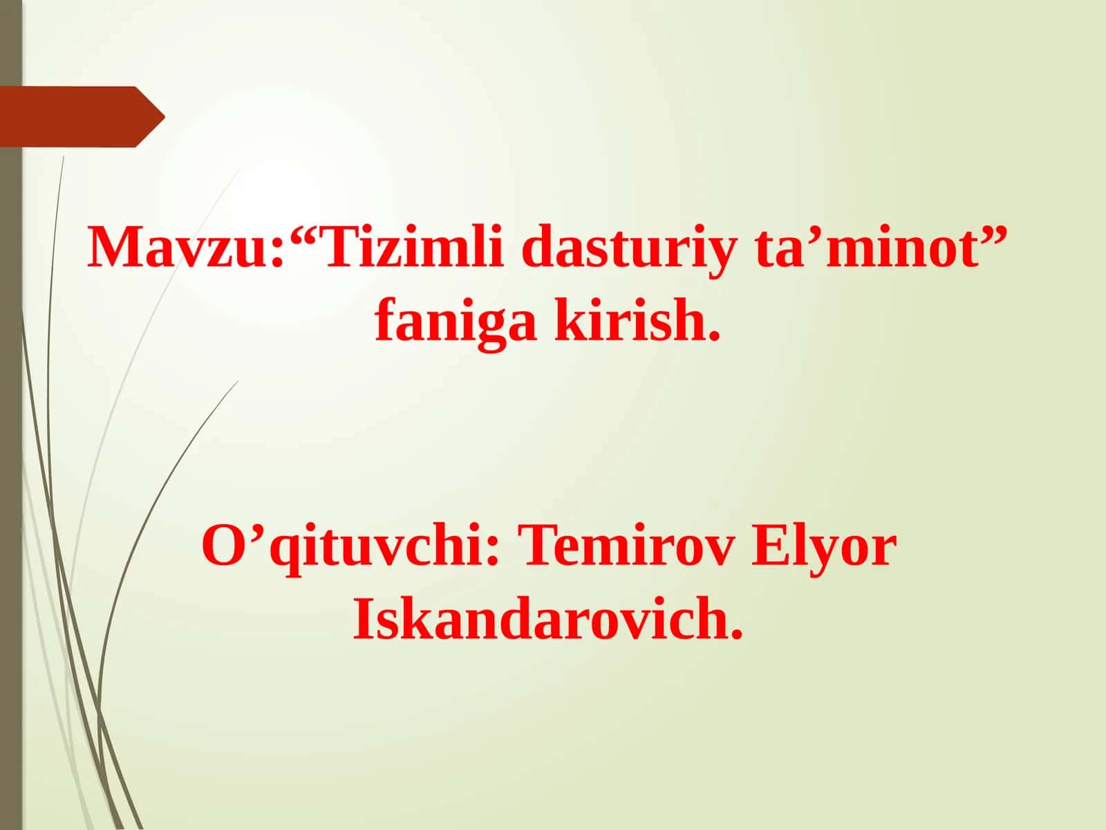Tizimlidasturiy ta’minot