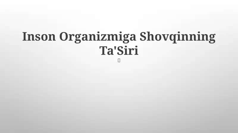 Shovqinning Ta'Siri