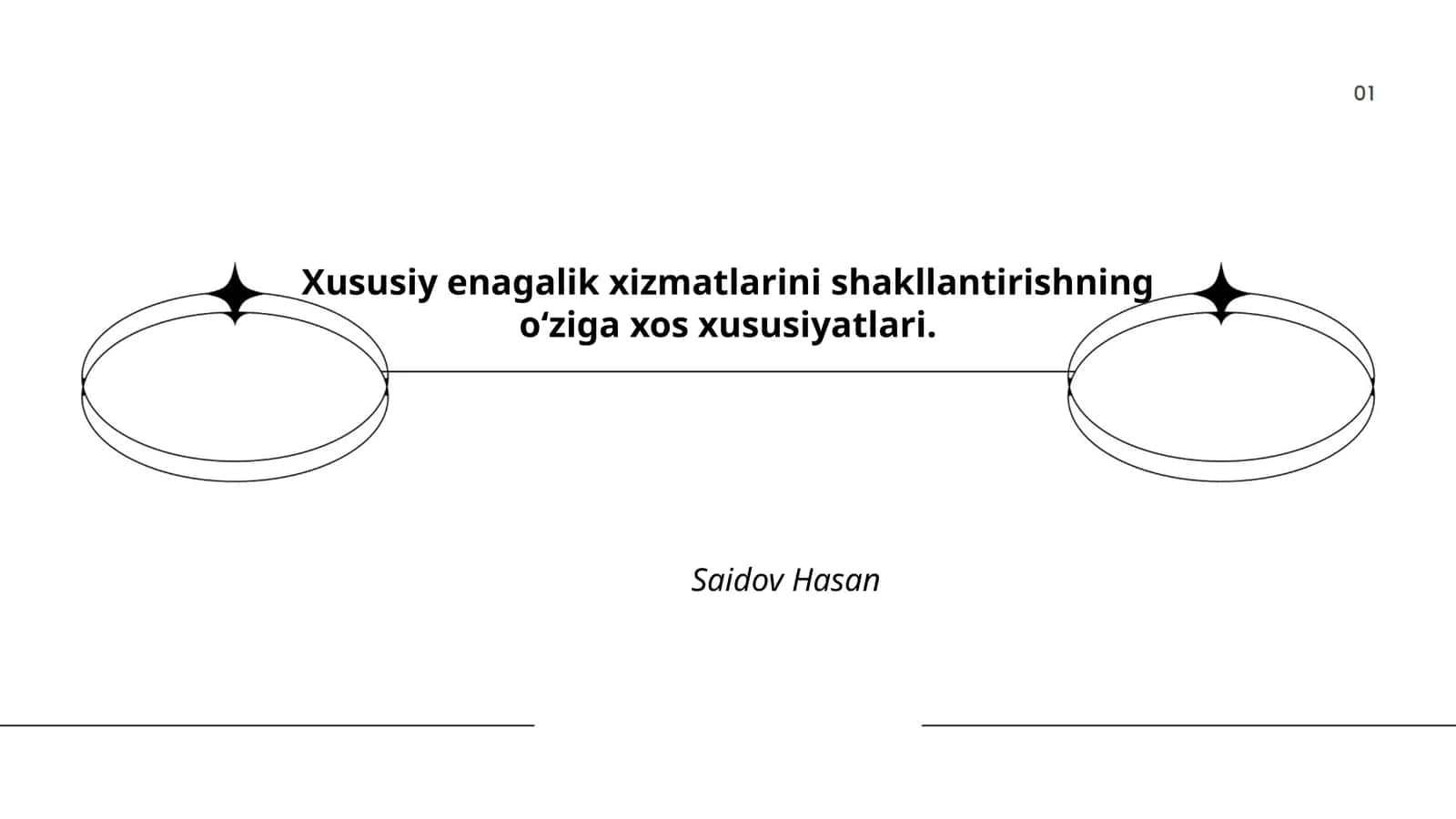 Xususiy enagalik xizmatlarini shakllantirishning oʻziga xos xususiyatlari