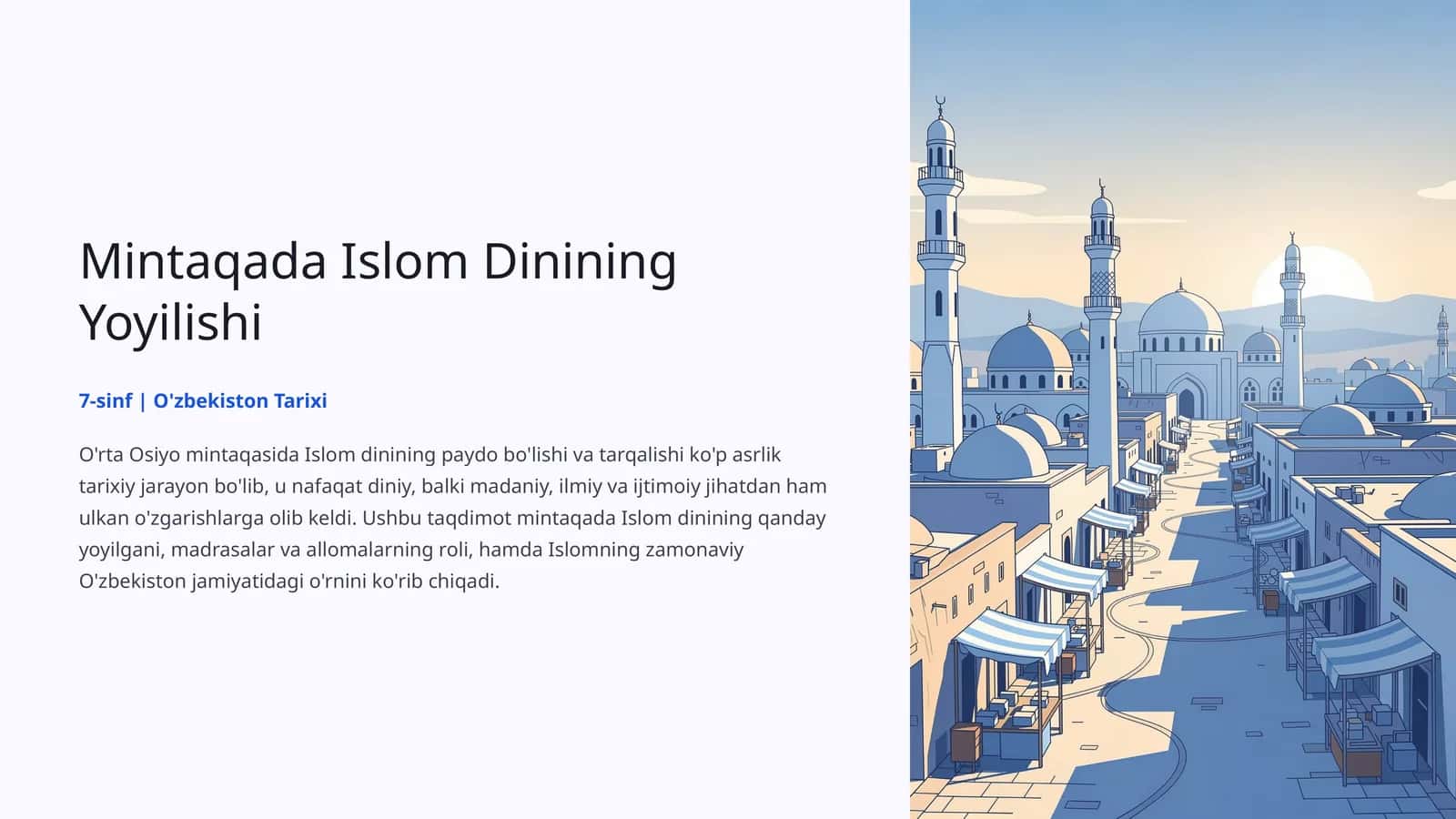 Mintaqada Islom Dinining Yoyilishi