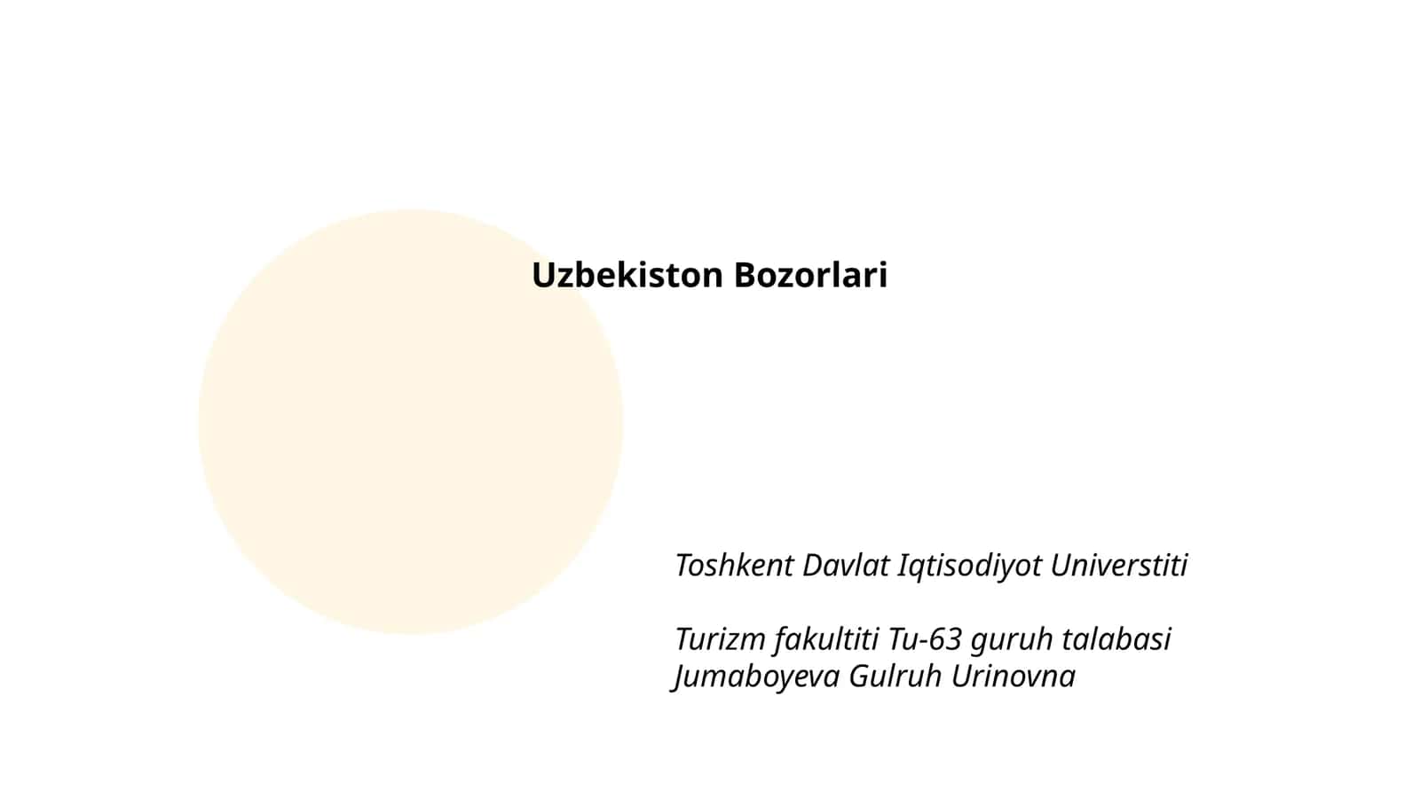 O'zbekiston Bozorlari